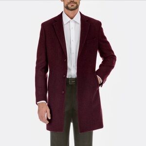 English Laundry Burgundy Overcoat